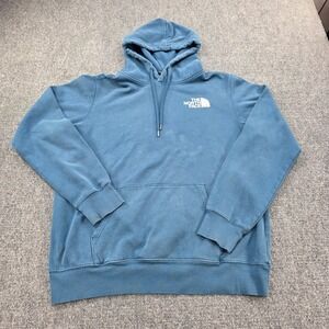 The North Face Mens M Half Dome Blue Hoodie Sweatshirt Never Stop Exploring Logo
